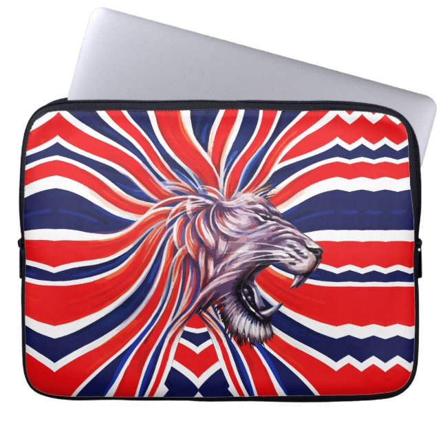 Majestueus Gebrul Laptop Sleeve (Voorkant)