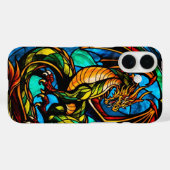 Majestueus Glas in lood Dragon Mythisch Meesterwer Case-Mate iPhone Case (Achterkant (horizontaal))