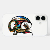 Majestueus Glas in lood Dragon Mythisch Meesterwer Case-Mate iPhone Case (Achterkant (horizontaal))