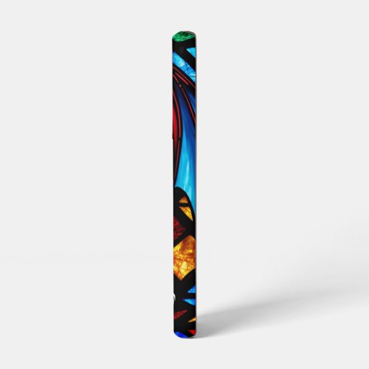 Majestueus Glas in lood Dragon Mythisch Meesterwer Samsung Galaxy Hoesje (Linkerkant)