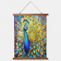 Majestueus Glas in lood Peacock Art Nouveau stijl