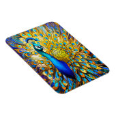 Majestueus Glas in lood Peacock Art Nouveau stijl Magneet (Rechterzijde)