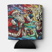 Majestueus Glas in lood Santa en Reindeerts Blikjeskoeler (Achterkant)