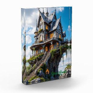 Majestueus gotisch landhuis op klifrand fotoblokken