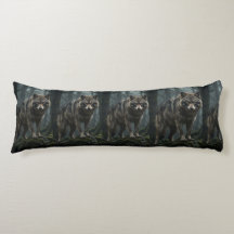 Majestueus Grijze Wolf Body Kussen – Wildernis Cad