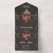 Majestueus hart, een gotische Romance All In One Uitnodiging (Binnen)