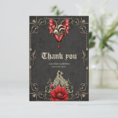 Majestueus hart, een gotische Romance Bedankkaart (Staand voorkant)