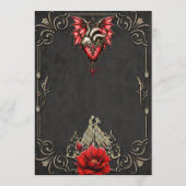 Majestueus hart, een gotische Romance Menu (Achterkant)