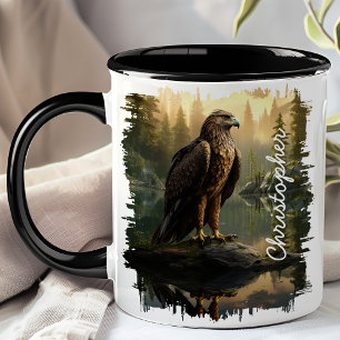 Majestueus havikbos-meerillustratie mok