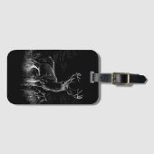 Majestueus hert in de wildernis - Black & White Ar Bagagelabel (Voorkant (horizontaal))