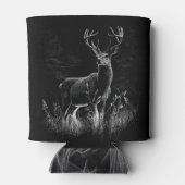 Majestueus hert in de wildernis - Black & White Ar Blikjeskoeler (Achterkant)