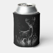 Majestueus hert in de wildernis - Black & White Ar Blikjeskoeler (Blikje Achterkant)