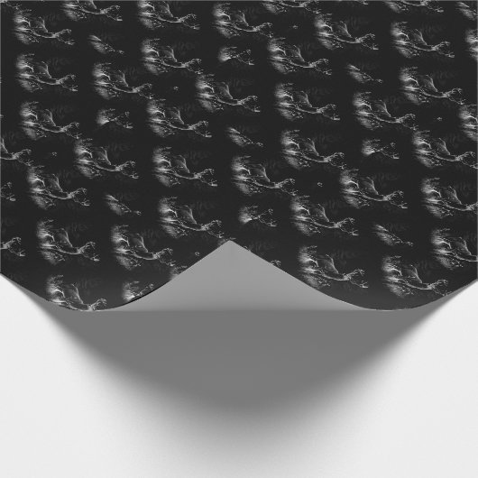 Majestueus hert in de wildernis - Black & White Ar Cadeaupapier (Hoek)