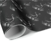 Majestueus hert in de wildernis - Black & White Ar Cadeaupapier (Rol Hoek)