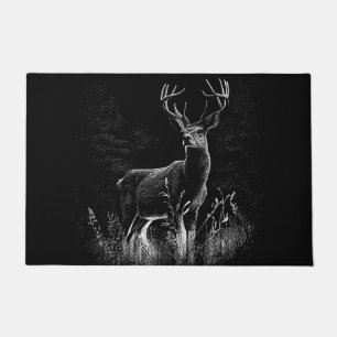 Majestueus hert in de wildernis - Black & White Ar Deurmat