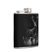 Majestueus hert in de wildernis - Black & White Ar Heupfles (Rechts)