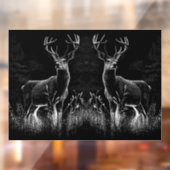 Majestueus hert in de wildernis - Black & White Ar Raamsticker (Vel 2)