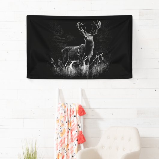 Majestueus hert in de wildernis - Black & White Ar Spandoek (Insitu)