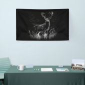 Majestueus hert in de wildernis - Black & White Ar Spandoek (Beurs)