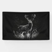 Majestueus hert in de wildernis - Black & White Ar Spandoek (Horizontaal)