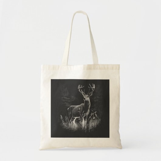 Majestueus hert in de wildernis - Black & White Ar Tote Bag (Voorkant)