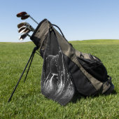 Majestueus hert in de wildernis – Zwart&Wit Kunst Golfhanddoek (Groen)