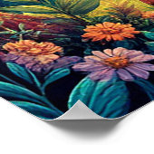 Majestueus hert in een weelderig bos poster (Hoek)