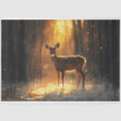 Majestueus hert in een winterbos Decoupage Tissuepapier (Voorkant)