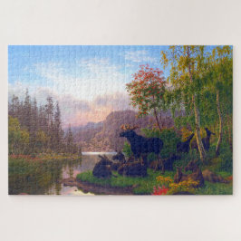 Majestueus hert in een Zweeds herfstlandschap  Legpuzzel