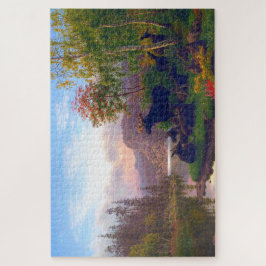 Majestueus hert in een Zweeds herfstlandschap  Legpuzzel