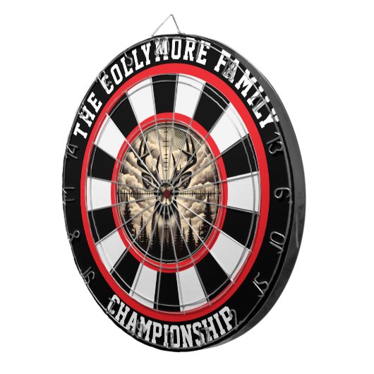 Majestueus hert in Forest Art Design Dartbord (Voorkant Rechts)