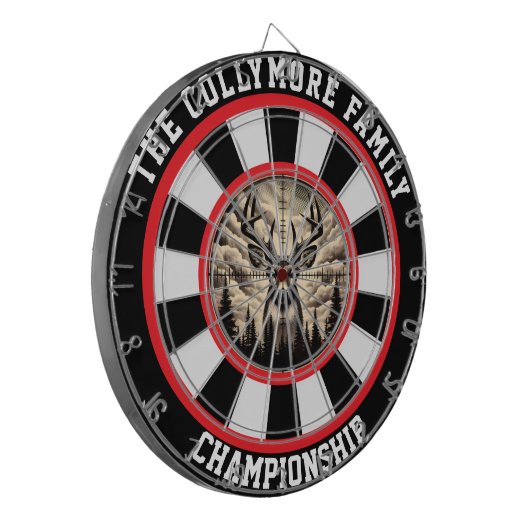 Majestueus hert in Forest Art Design Dartbord (Voorkant Links)