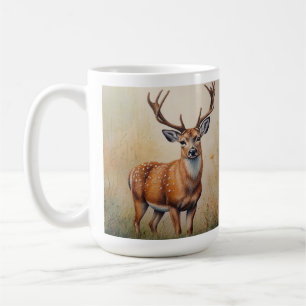 Majestueus hert in herfstbos koffiemok