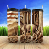 Majestueus hert in het serene bos thermosbeker