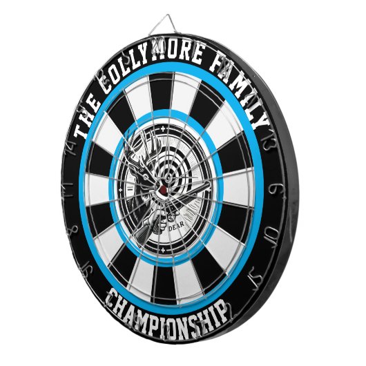 Majestueus hert met doeloverlay dartbord (Voorkant Rechts)