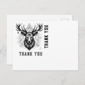 Majestueus hert met een derde oog en geometrisch p briefkaart (Voorkant / Achterkant)