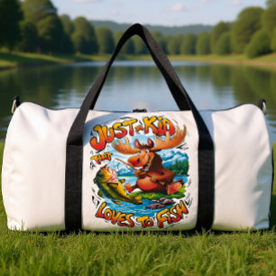 Majestueus hert met een vis: plunjezak