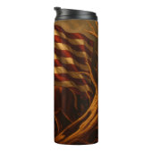 Majestueus hert onder Amerikaanse vlag Thermosbeker (Geroteerd rechts)