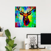 majestueus hert poster (Thuiskantoor)