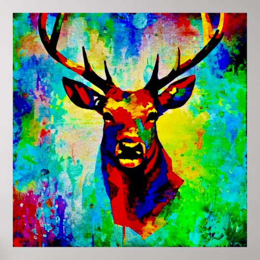 majestueus hert poster (Voorkant)