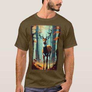 Majestueus hert te midden van de herfst pracht #3 t-shirt
