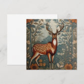 Majestueus hert William Morris geïnspireerde bloem (Voorkant / Achterkant)