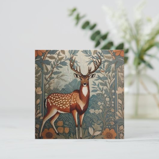 Majestueus hert William Morris geïnspireerde bloem (Staand voorkant)