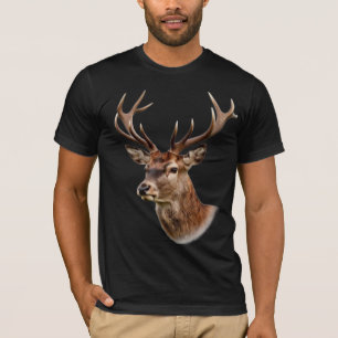 Majestueus hertenbok portret met grote geweiën t-shirt