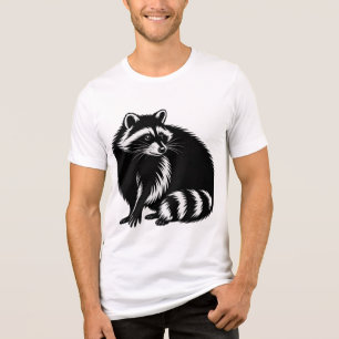 Majestueus Hertenbok Portret Vintage Minimalistisc Tri-Blend Shirt