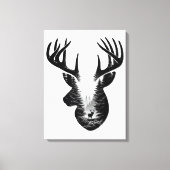 Majestueus hertenbos dubbele belichting canvas wan afdruk (Voorkant)
