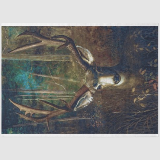 Majestueus  hertenbos ontkoppelingspapier tissuepapier (Voorkant)