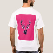 Majestueus hertenkop logo ontwerp. t-shirt (Achterkant)