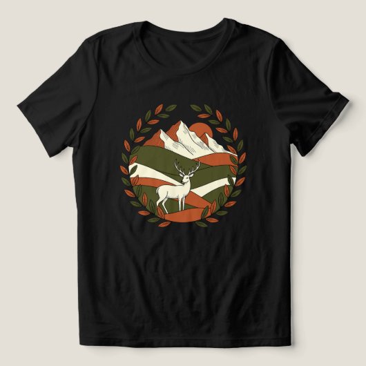 Majestueus hertenlandschap Tri-Blend shirt (Design voorkant)