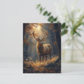 Majestueus hertenverblijf in het bos briefkaart (Staand voorkant)